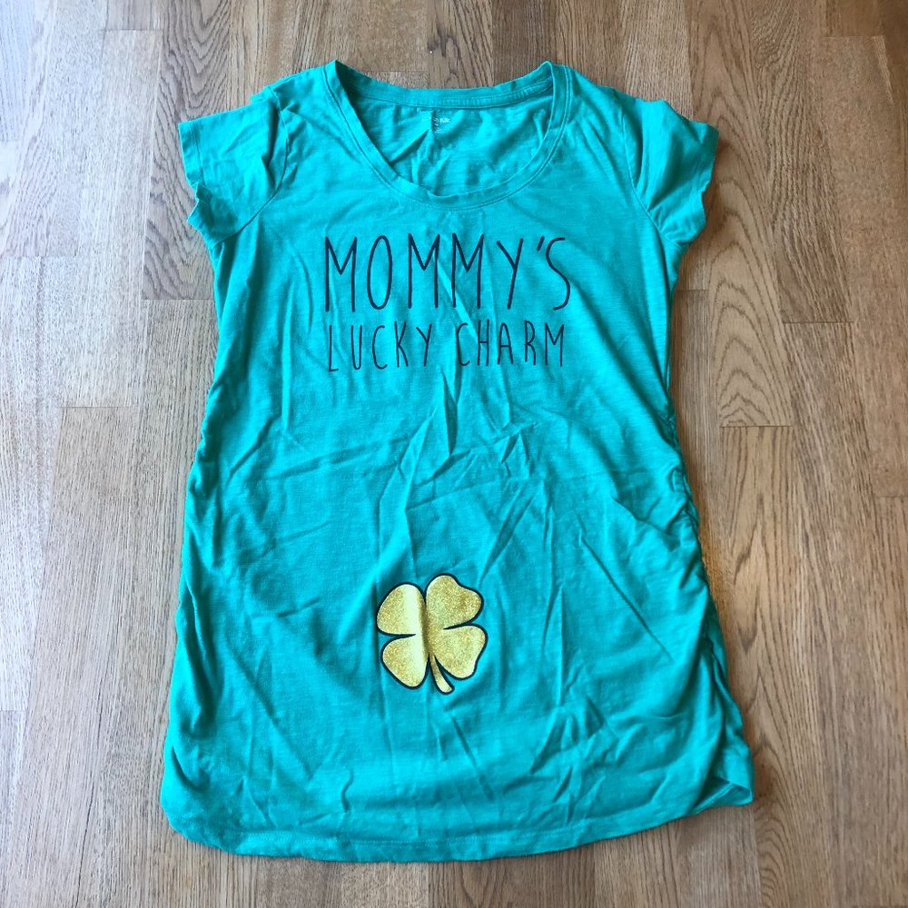 Koala Kik Mommy's Lucky Charm Maternity Top Size Small/Medium